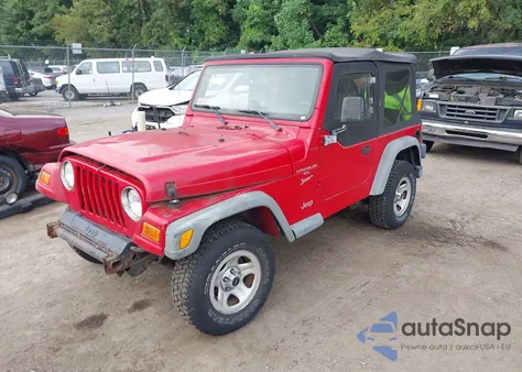2001 Jeep Wrangler Sport из США, поврежденный, VIN 1J4FA49S81P313805